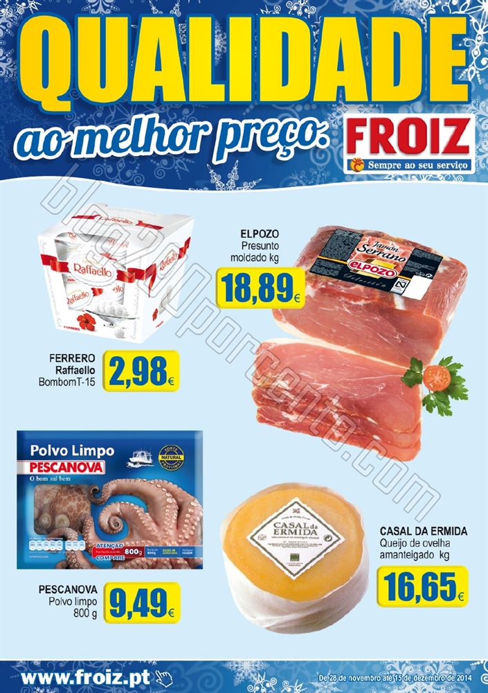 Novo folheto FROIZ promoções até 15 dezembro p1