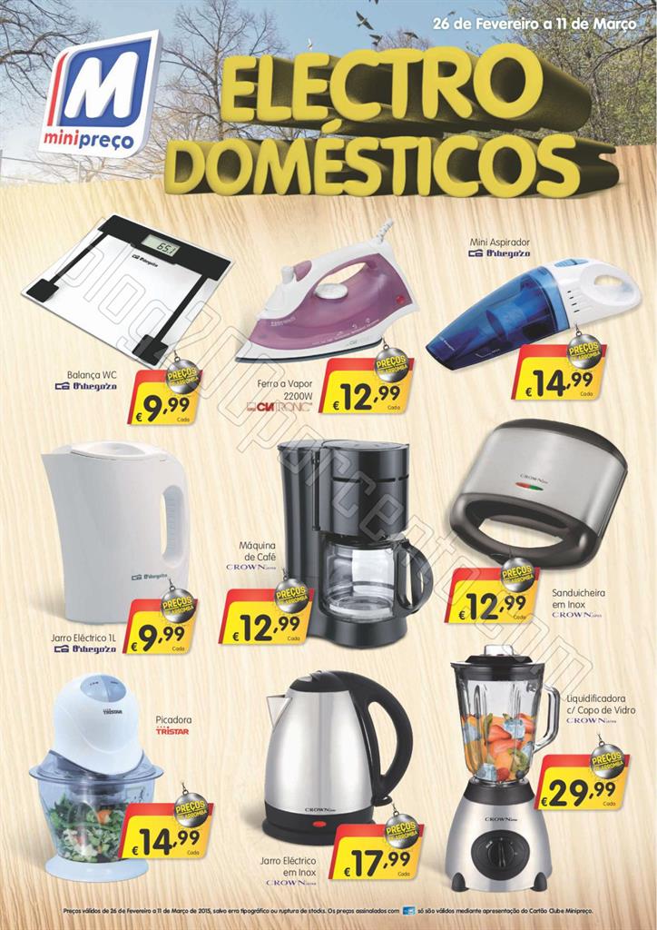 Antevisão Folheto MINIPREÇO Bazar de 26 fevereir