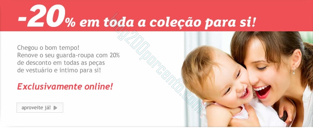 20% de desconto | PRÉNATAL | Vestuário
