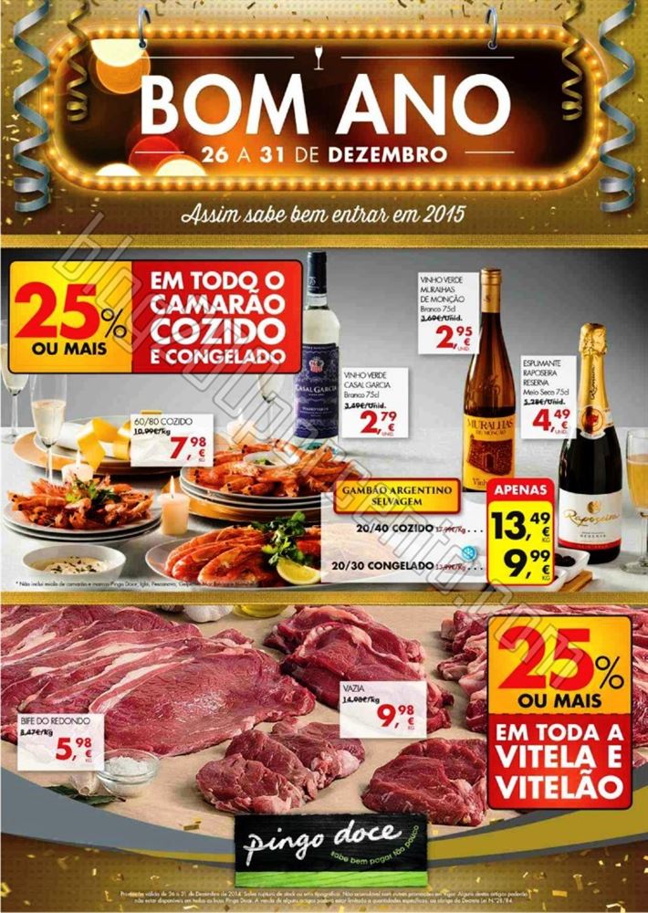 Antevisão Folheto PINGO DOCE de 26 a 31 dezembro 