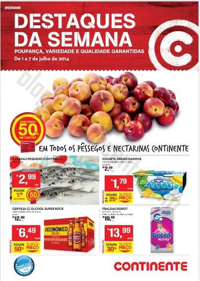Novo Folheto Promoções CONTINENTE de 1 a 7 julho