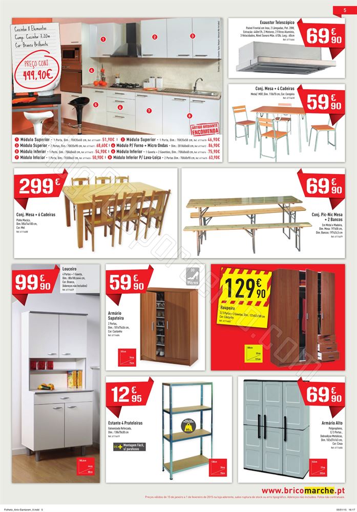 Novo Folheto BRICOMARCHE Santarem de 15 janeiro a 