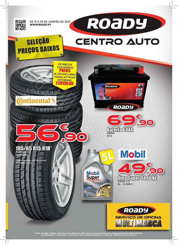 Novo Folheto ROADY Promoções de 15 a 25 janeiro 
