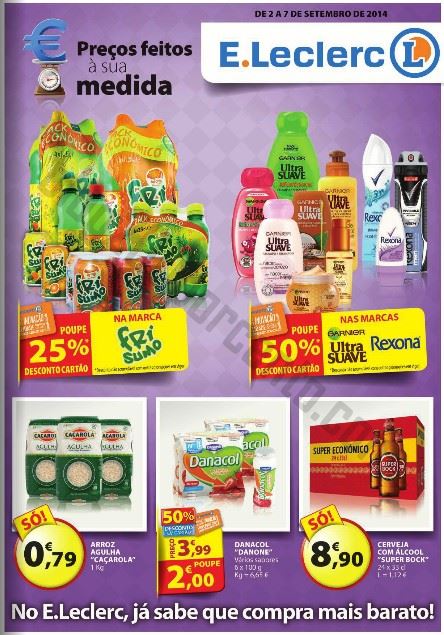 Antevisão Folheto E-LECLERC Promoções de 2 a 7 setembro