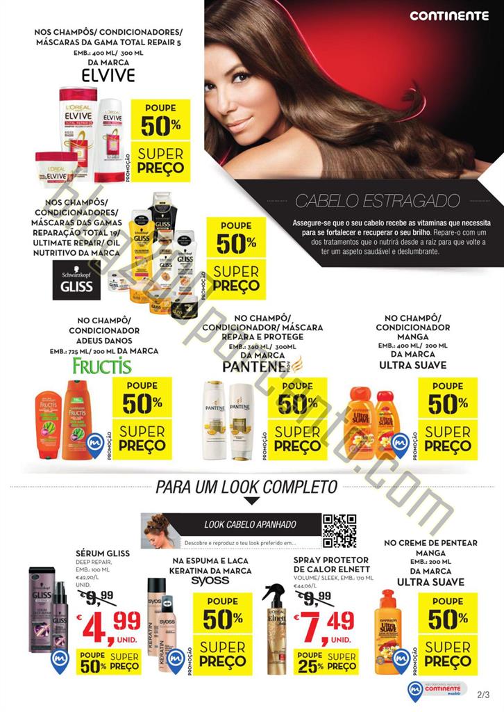 Antevisão folheto CONTINENTE Cabelos&amp;Looks de 2 a
