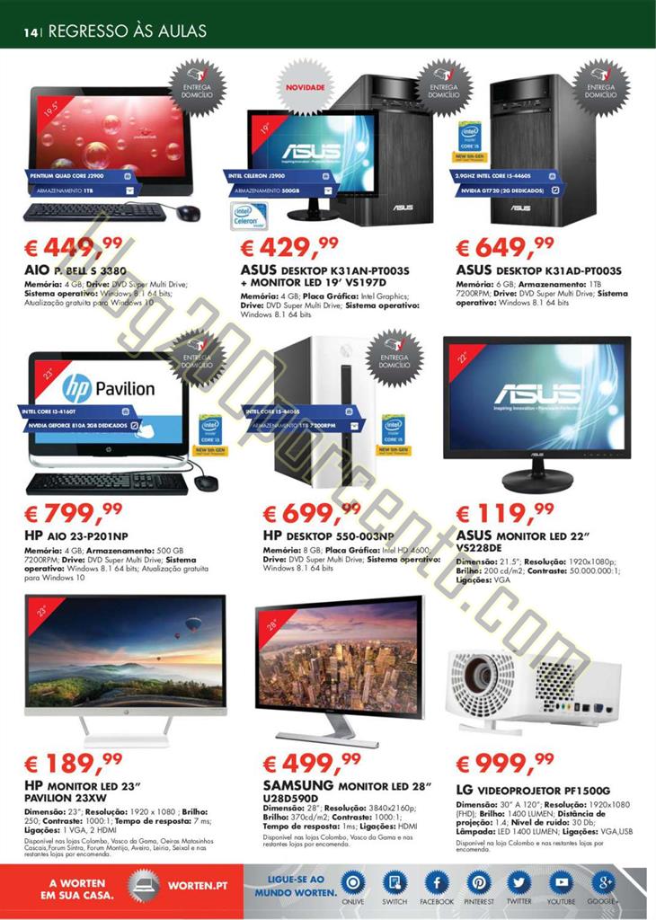 Novo Folheto WORTEN Regresso às aulas de 19 agost