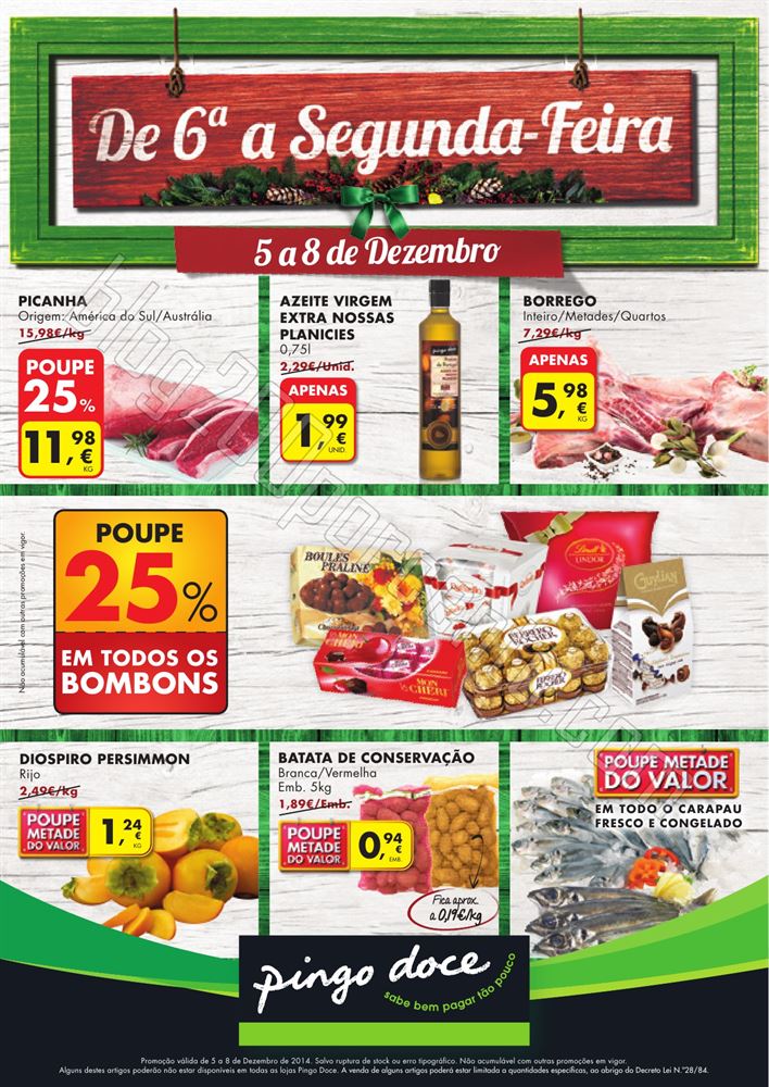 Antevisão Folheto PINGO DOCE Fim de Semana 5 a 8 