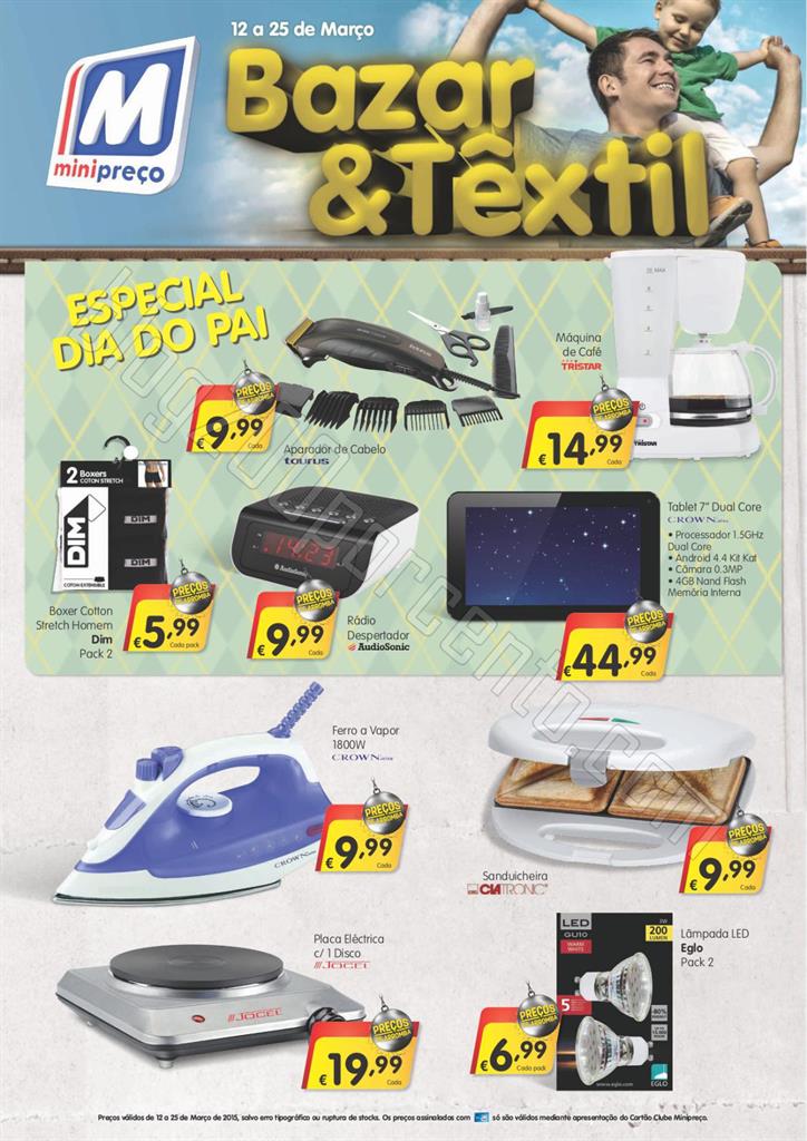 Antevisão Folheto MINIPREÇO Bazar de 12 a 25 mar