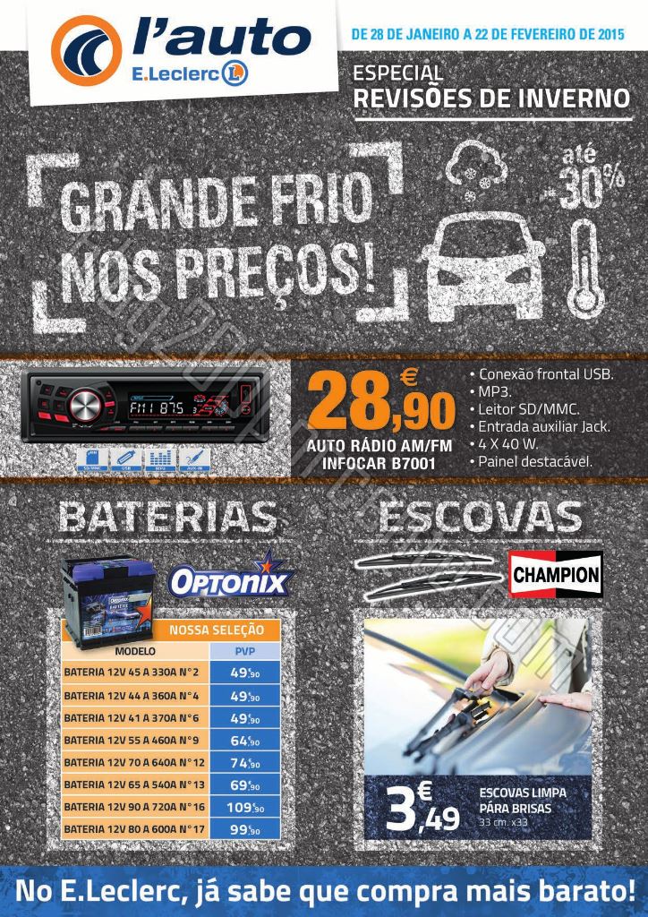 Novo Folheto E-LECLERC Auto de 28 janeiro a 22 fev