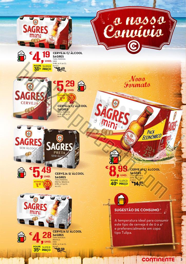 Antevisão Folheto CONTINENTE Cervejas e Mariscos 