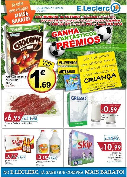 Antevisão folheto E-LECLERC Valongo de 26 maio a 1 junho