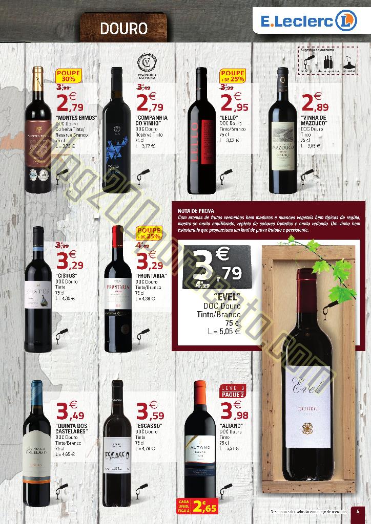 Antevisão Folheto E-LECLERC Vinhos de 29 setembro