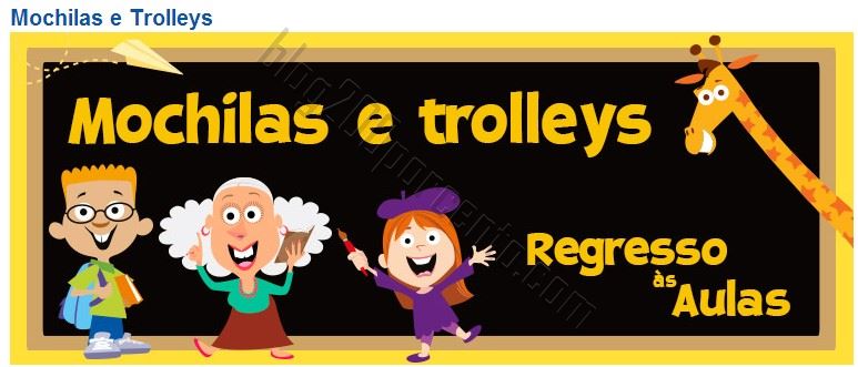 Promoções TOYSRUS Mochilas e Troleys