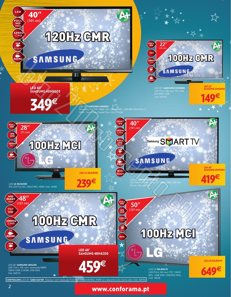 Novo Folheto CONFORAMA Natal de 11 a 31 dezembro p