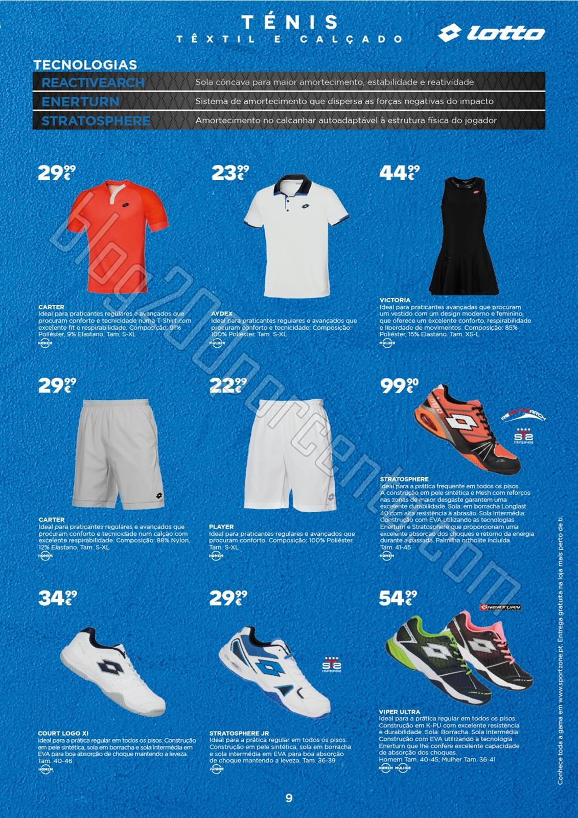 Novo Folheto SPORT ZONE Ténis de 27 abril a 1 jun