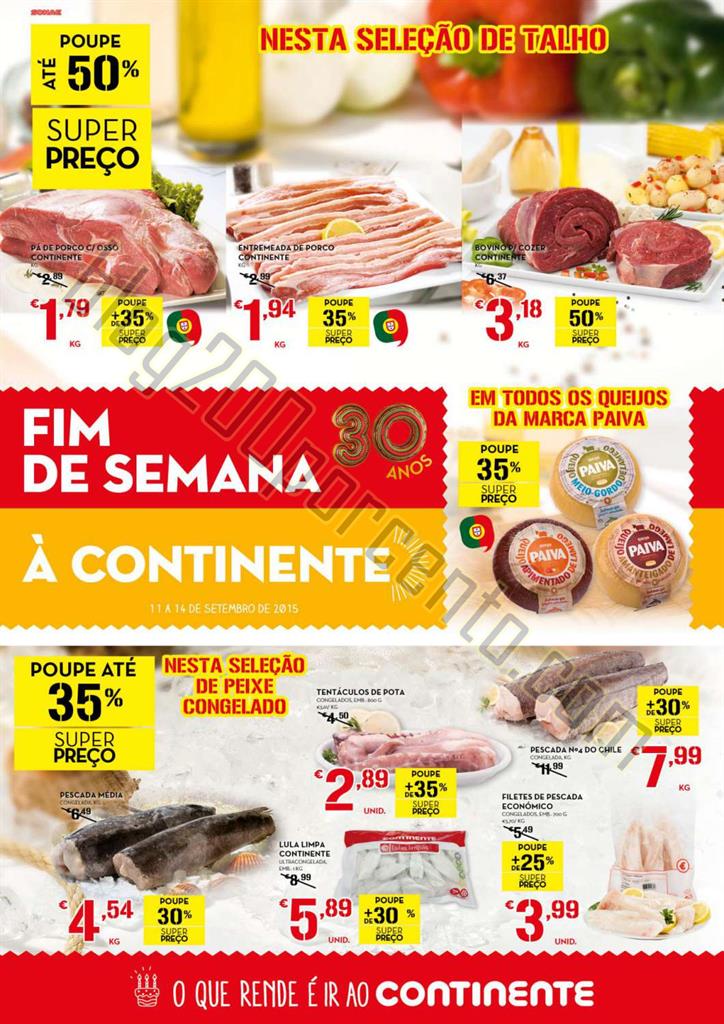 Antevisão Folheto CONTINENTE Frescos Fim de seman