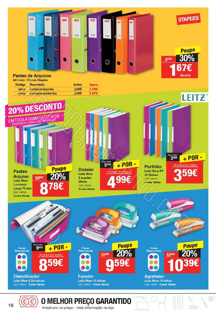 Antevisão Folheto STAPLES promoções de 5 a 17 m