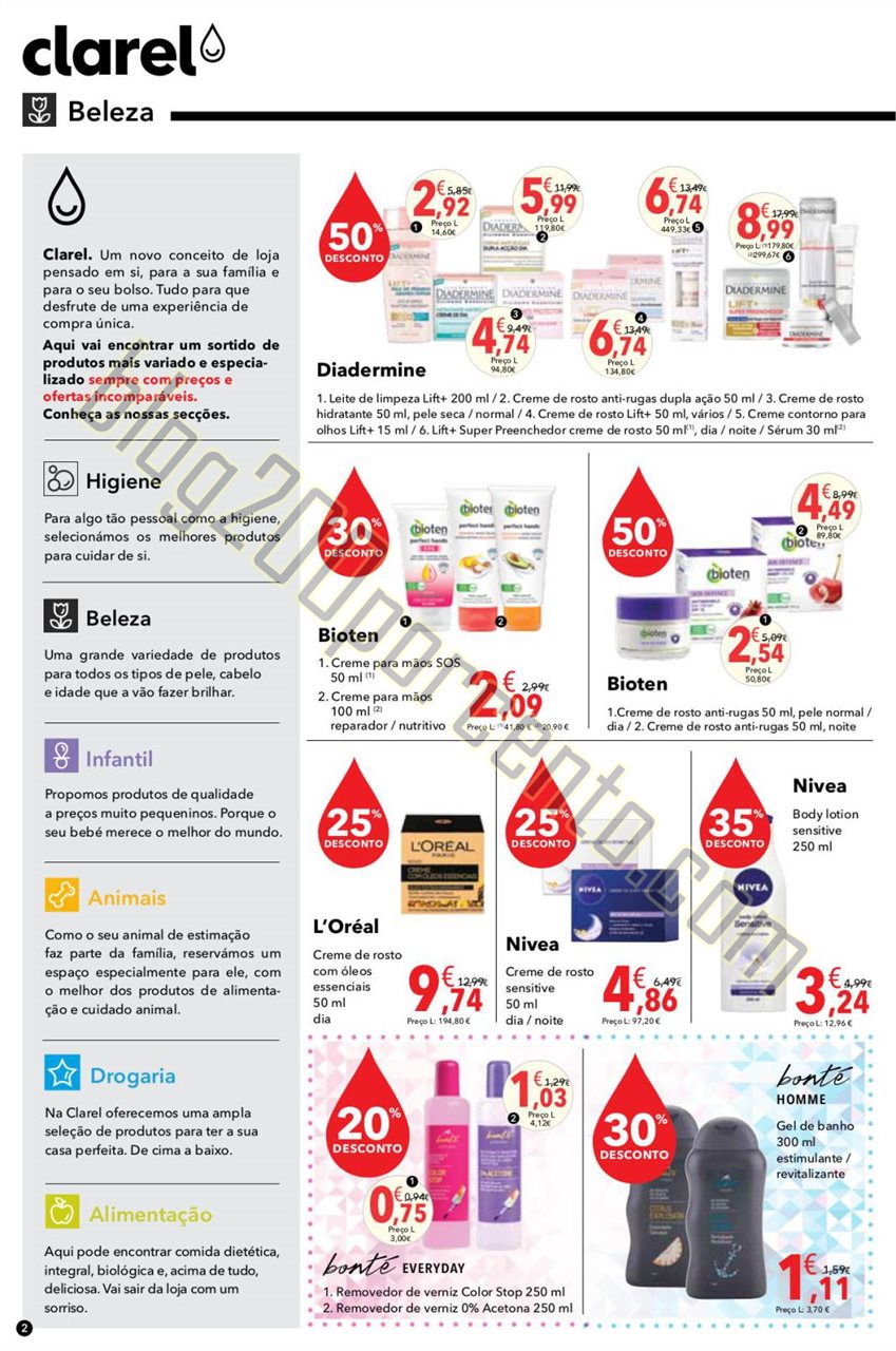 Antevisão Folheto CLAREL Promoções de 22 outubr