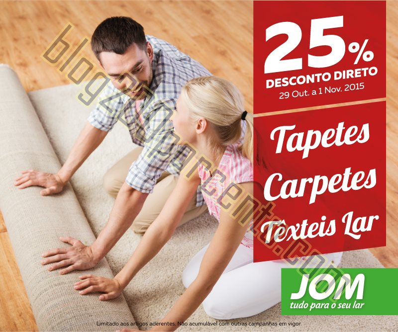 Antevisão 25% desconto JOM de 29 outubro a 1 nove