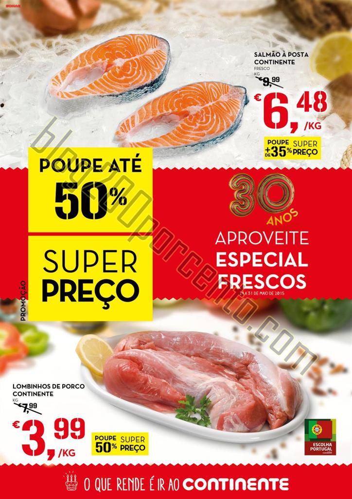 Antevisão Fim de semana CONTINENTE Frescos Folhet