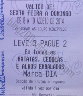 Antevisão MINIPREÇO Promoções L3P2 Fim de Semana - 8 a 10 agosto