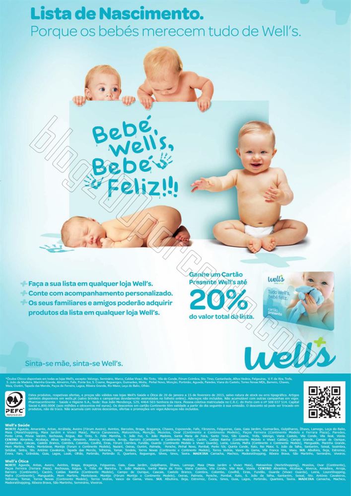 Antevisão Folheto WELLS Bebé de 20 janeiro a 15 