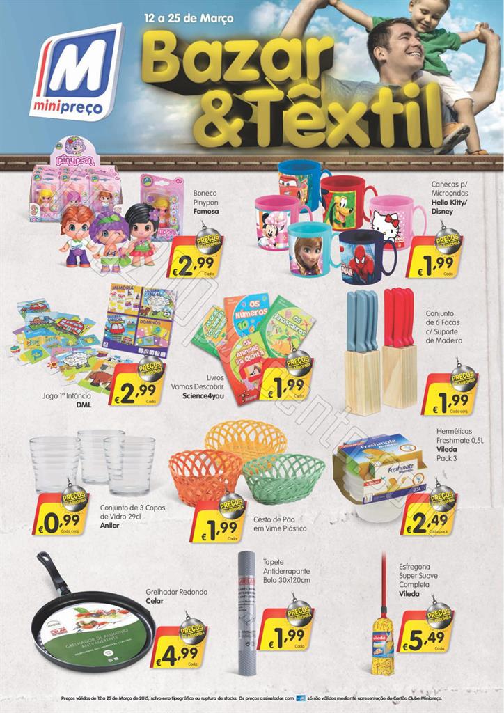 Antevisão Folheto MINIPREÇO Bazar de 12 a 25 mar