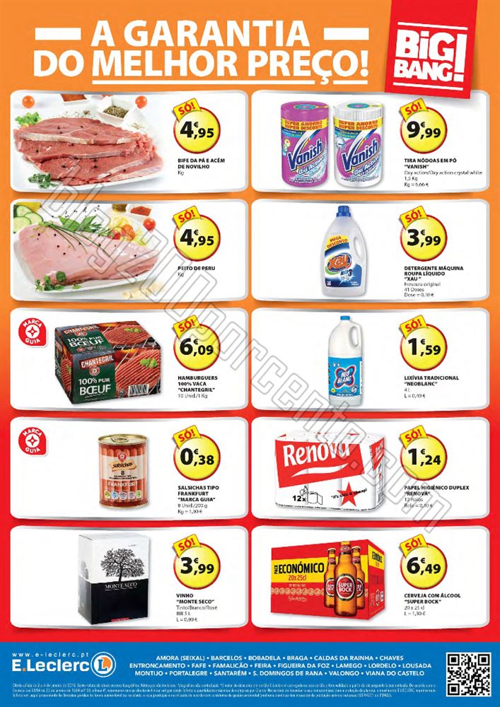 Antevisão Folheto E-LECLERC Big Bang de 2 a 4 jan
