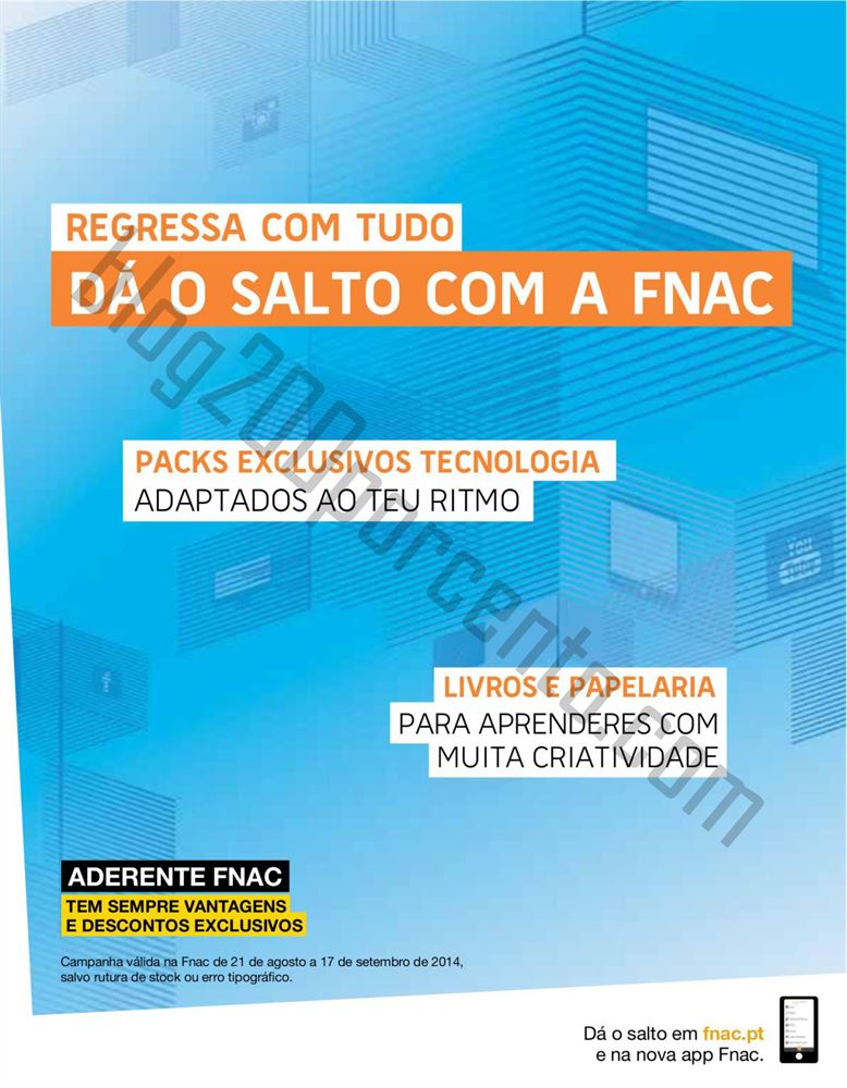 Novo Folheto FNAC Regresso às aulas até 17 setembro