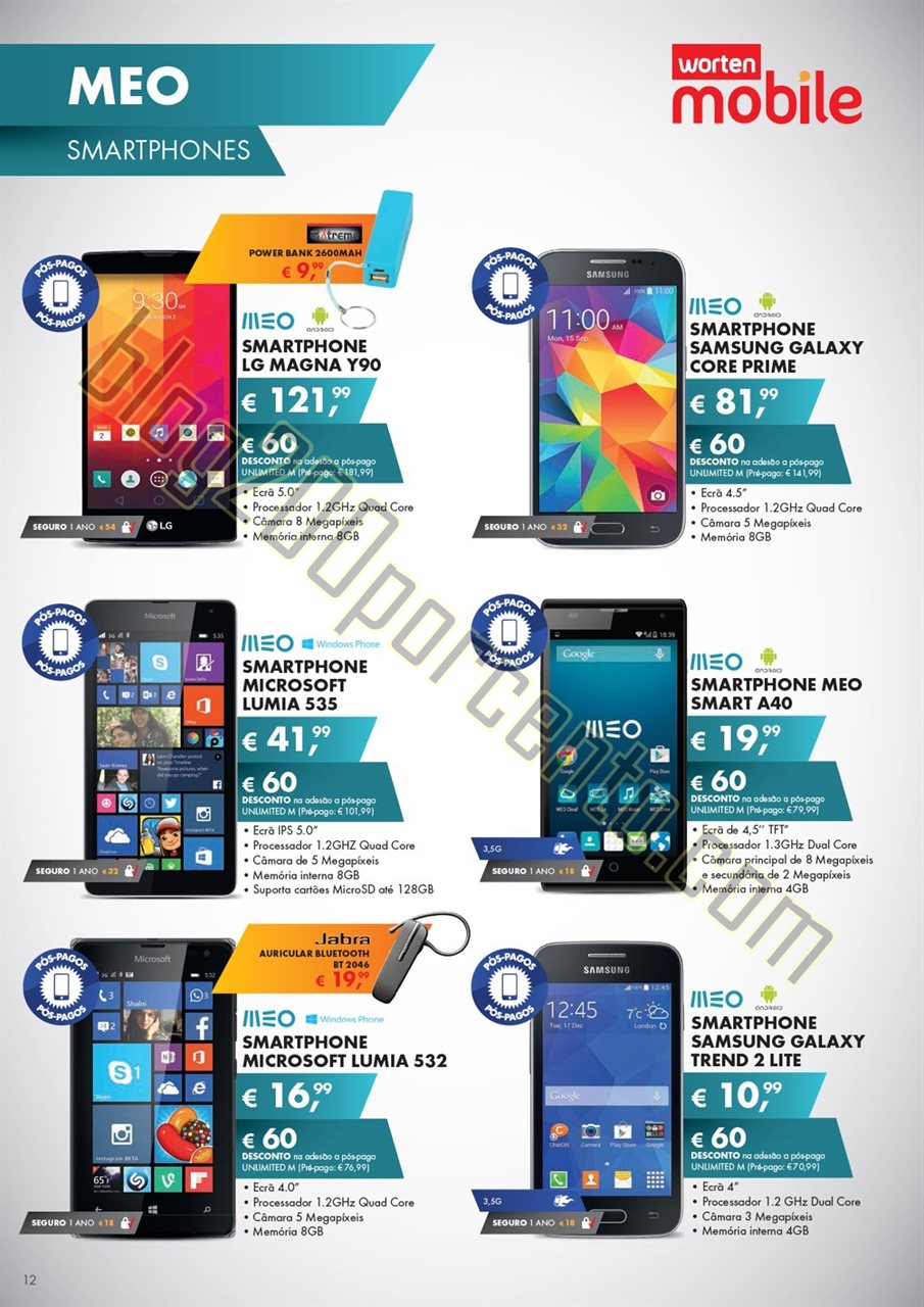 Novo Folheto WORTEN Mobile promoções até 2 deze