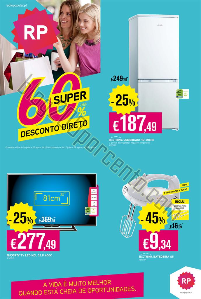 Novo folheto RADIO POPULAR Promoções de 20 julho