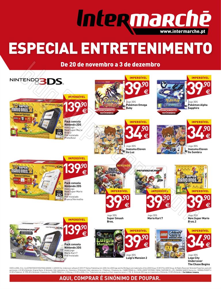Antevisão Folheto INTERMARCHÉ Entretenimento de 20 novembro a 3 dezembro