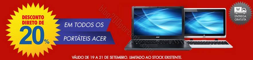 20% de desconto WORTEN dias 19 e 20 setembro