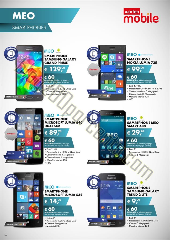 Novo Folheto WORTEN MOBILE Promoções até 2 sete