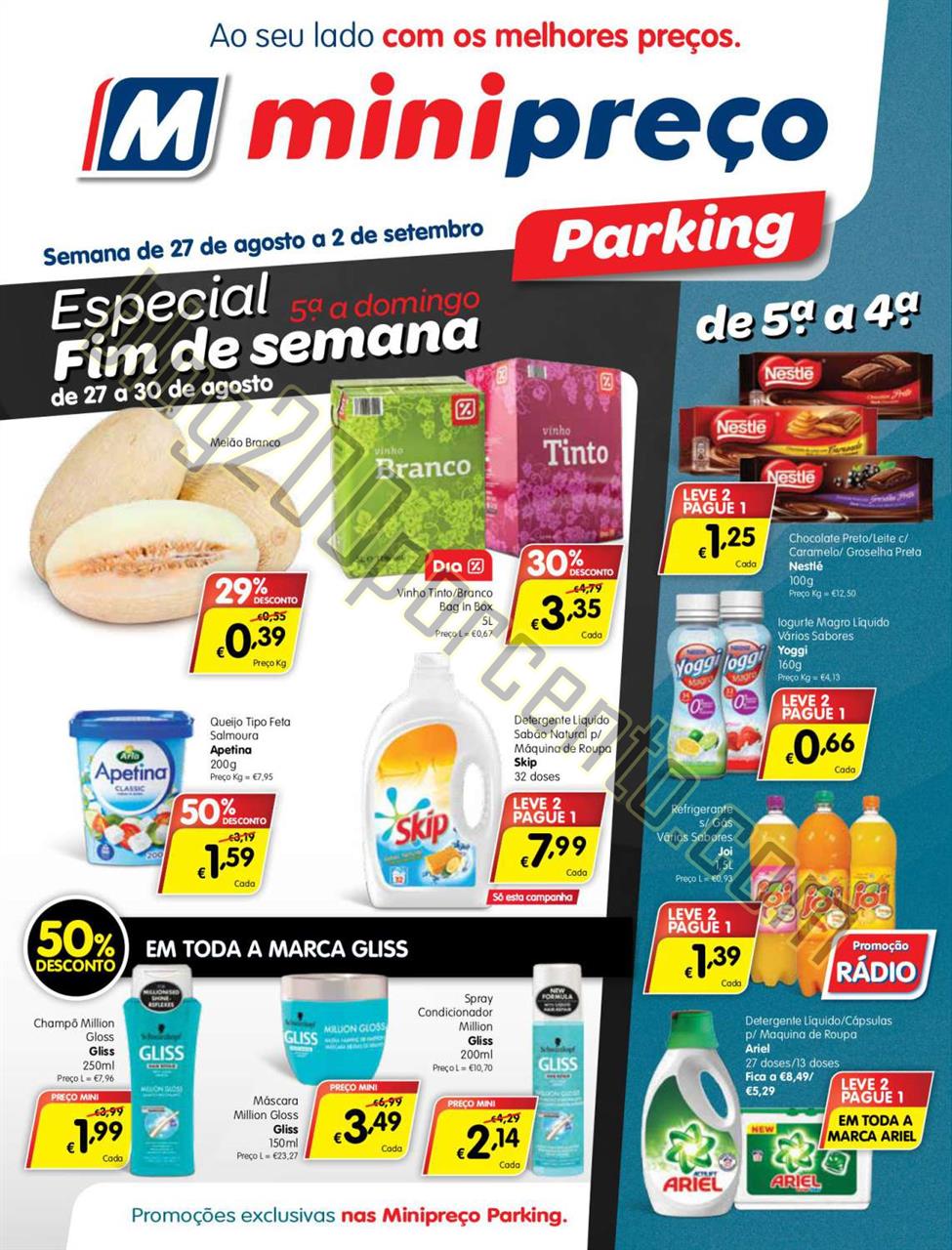 Antevisão Folheto MINIPREÇO Parking de 27 agosto