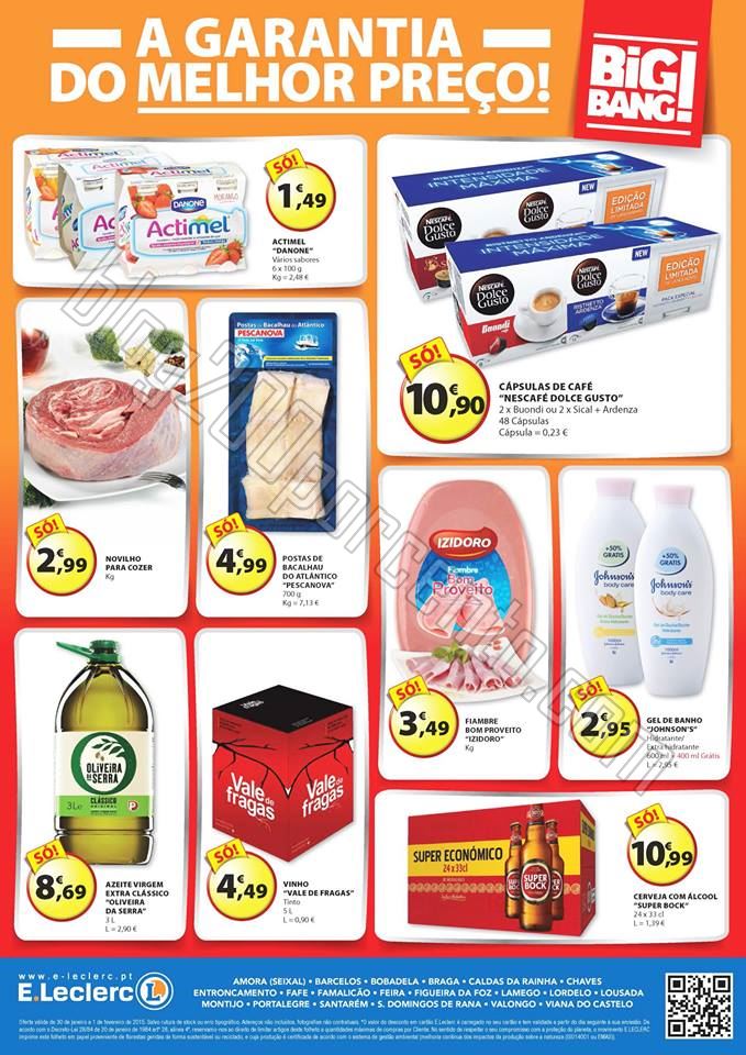 Antevisão Folheto E-LECLERC Big Bang de 30 janeir