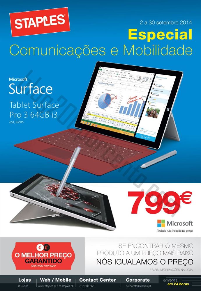Novo Folheto STAPLES Especial Comunicações e Mobilidade até 30 setembro