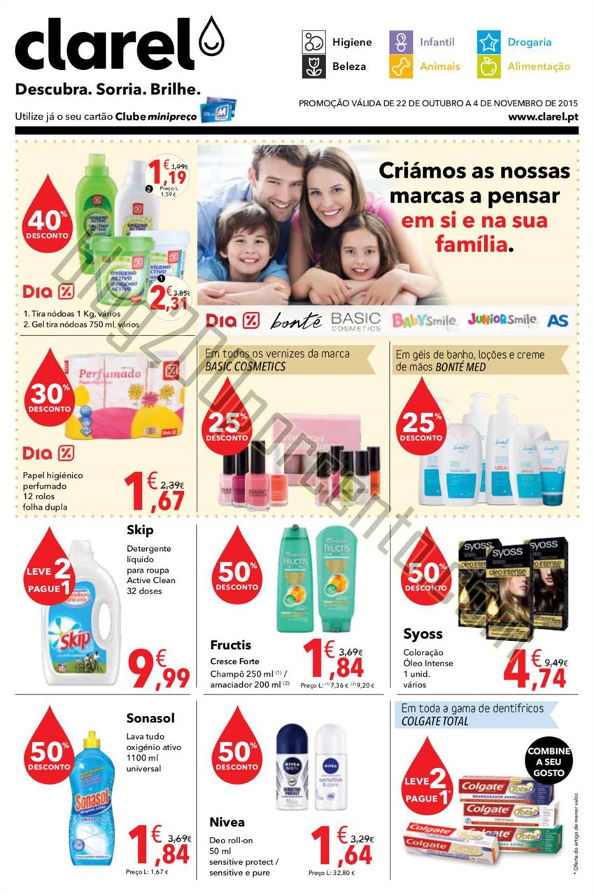 Antevisão Folheto CLAREL Promoções de 22 outubr