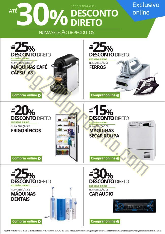 Até 30% de desconto RADIO POPULAR de 9 a 12 novem