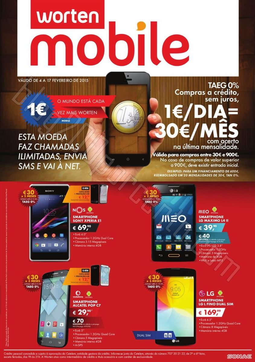 Novo Folheto WORTEN Mobile promoções de 4 a 17 f