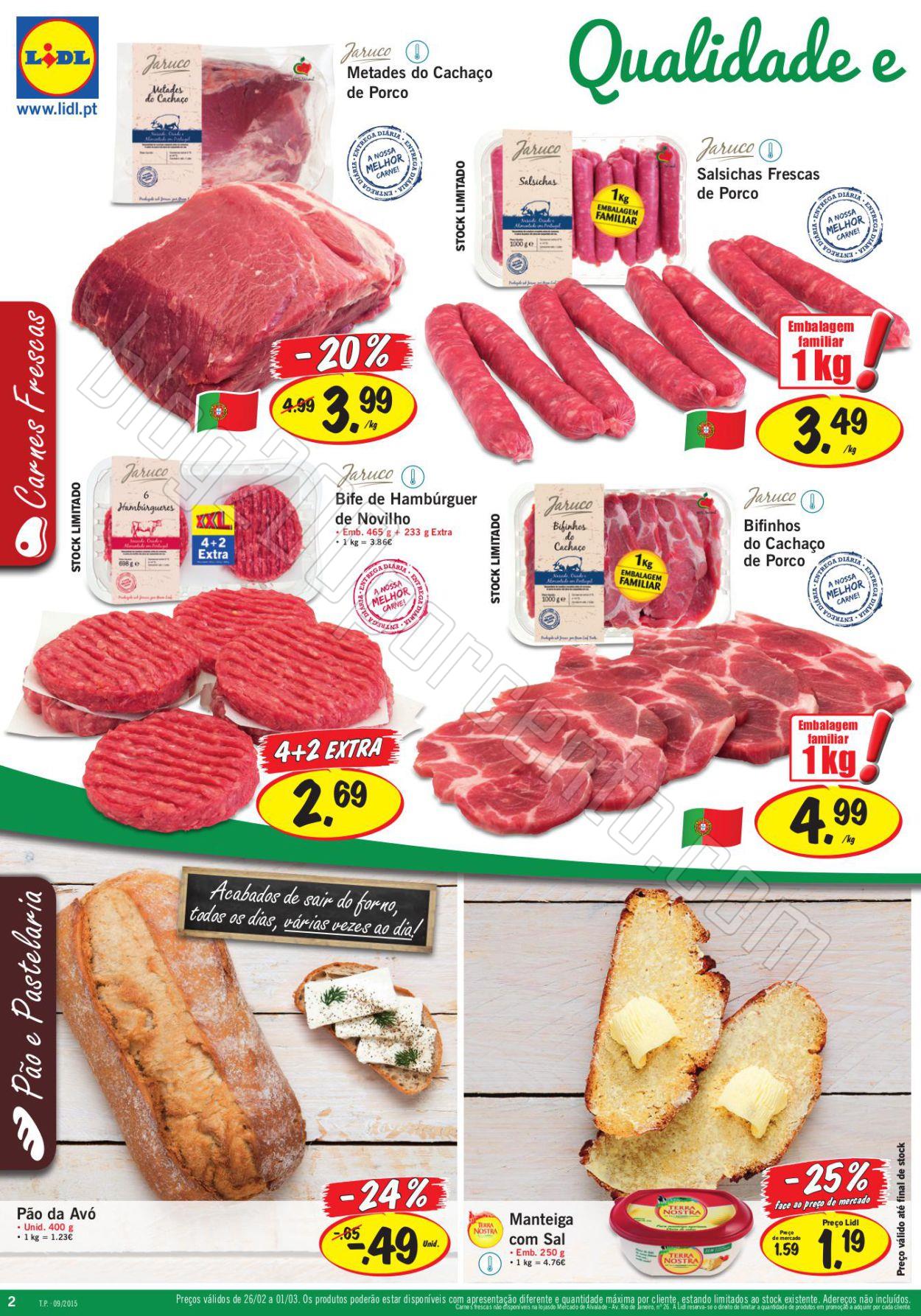 Antevisão Folheto LIDL promoções de 26 fevereir