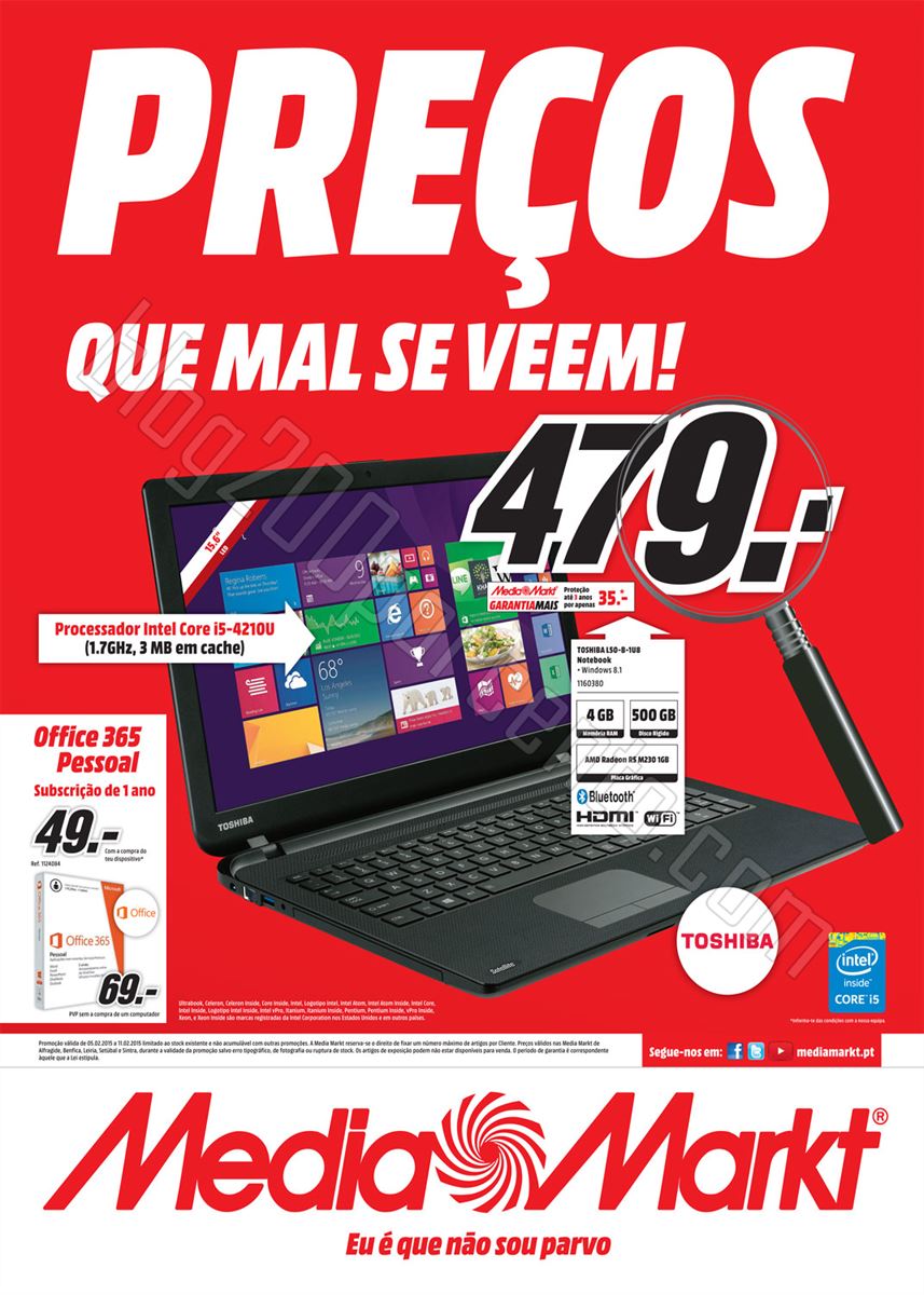 Antevisão Folheto MEDIA MARKT Centro de 5 a 11 fe