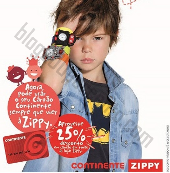25% de desconto ZIPPY de 4 a 14 setembro - em Cartão Continente