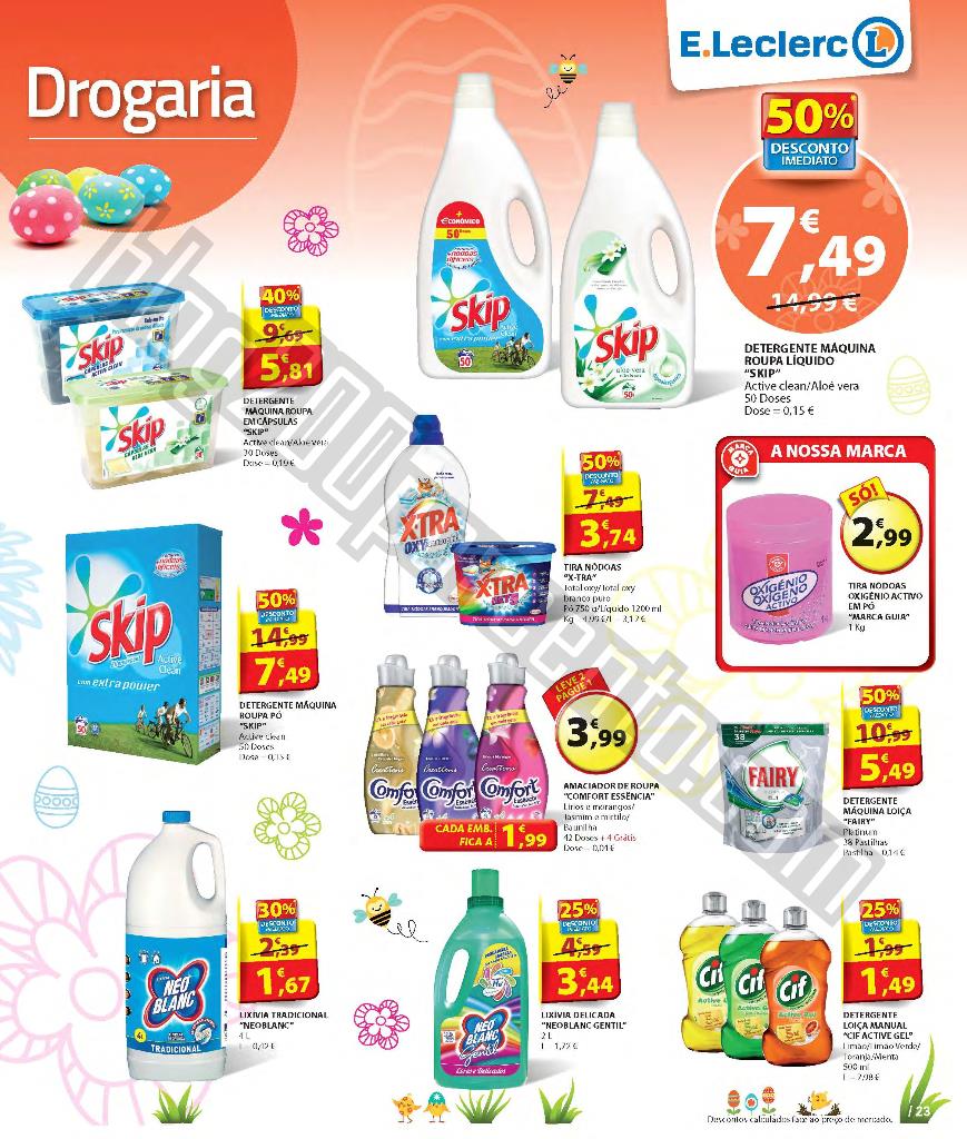 Antevisão Folheto E-LECLERC Páscoa de 24 março 