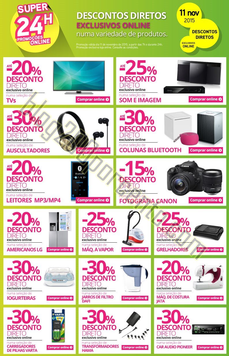 super 24 horas descontos RADIO POPULAR hoje 11 nov