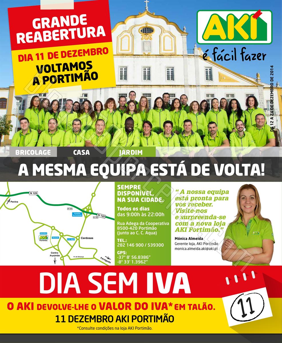 Antevisão Folheto Reabertura AKI Portimão de 11 