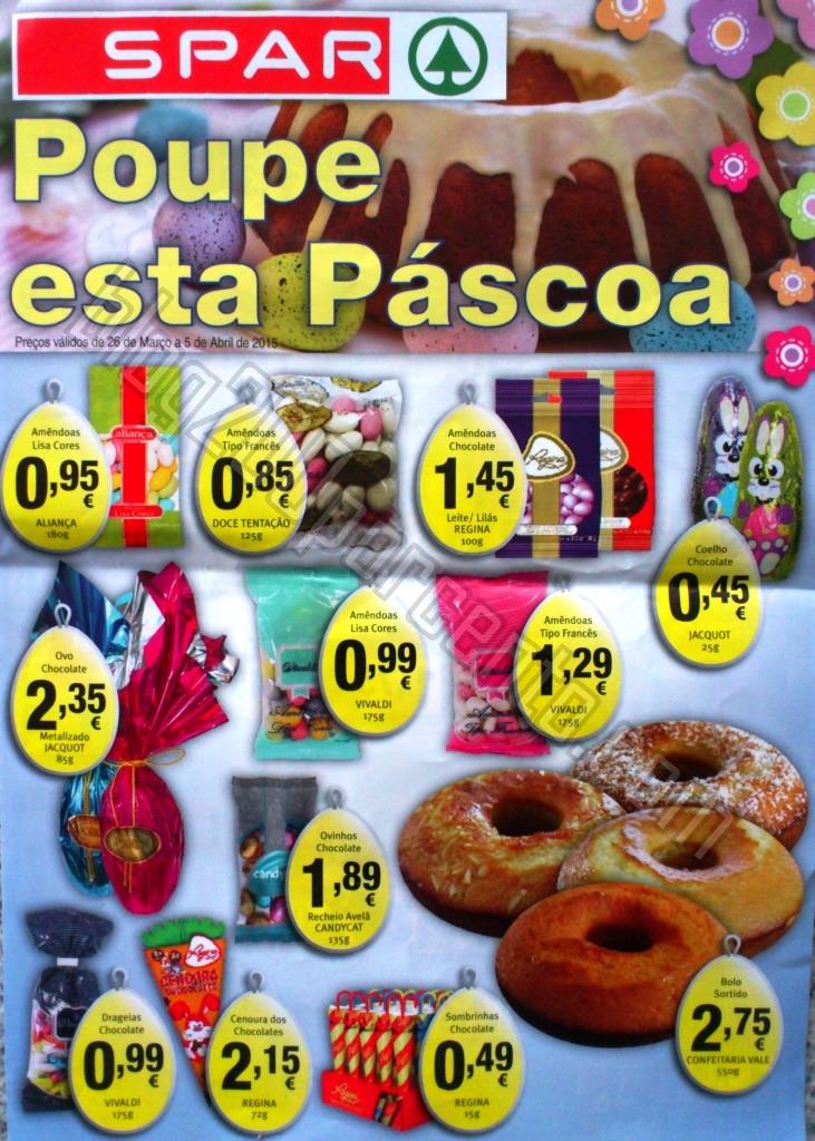 Novo Folheto SPAR Páscoa promoções até 5 abril