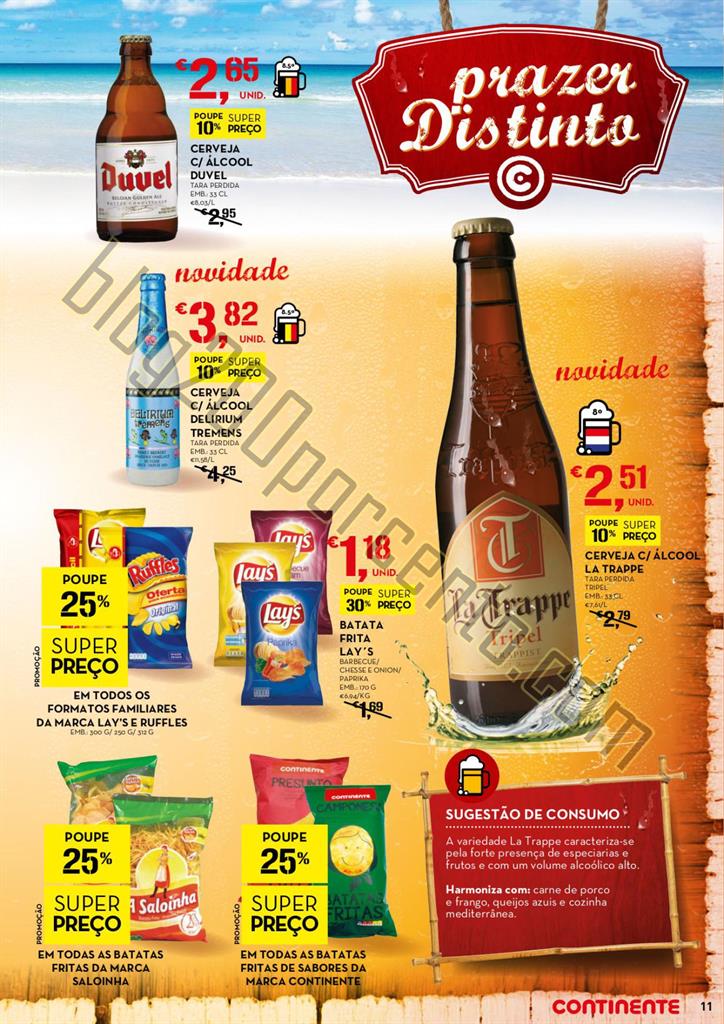 Antevisão Folheto CONTINENTE Cervejas e Mariscos 