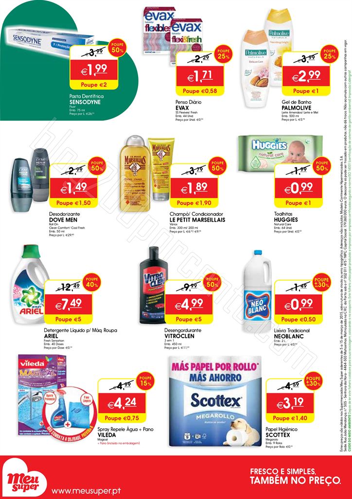 Novo Folheto MEU SUPER Promoções de 5 a 15 març