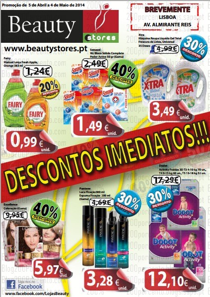 Antevisão folheto | BEAUTY STORES | de 5 abril a 4 maio